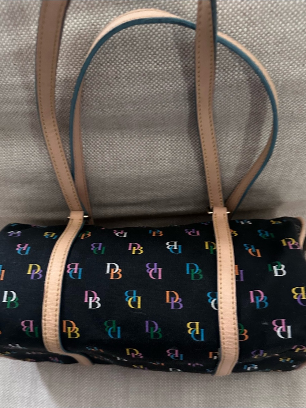 Dooney & Bourke Rainbow Monogram Barrel “It” Bag - Picture 4 of 15